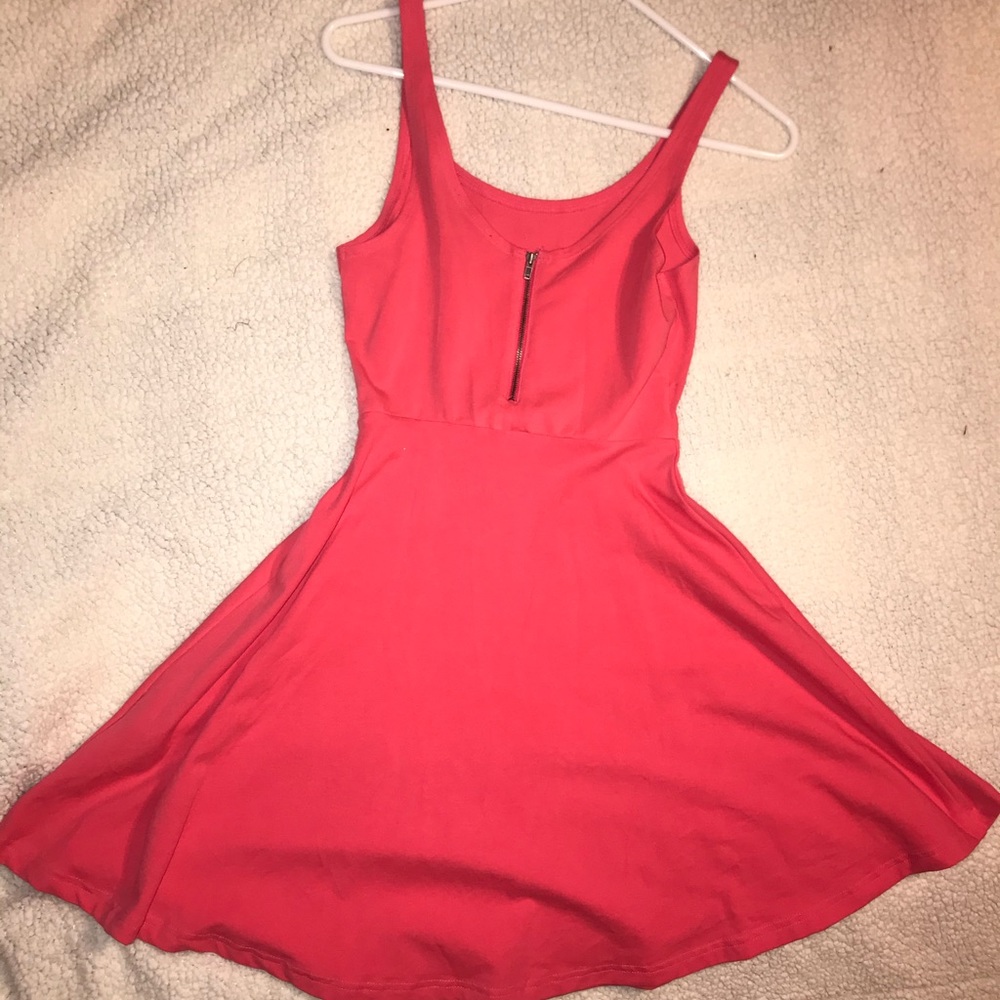 Express pink skater dress